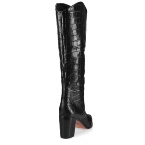 Schutz Analeah Croc-embossed Leather Boots - Picture 2 of 6